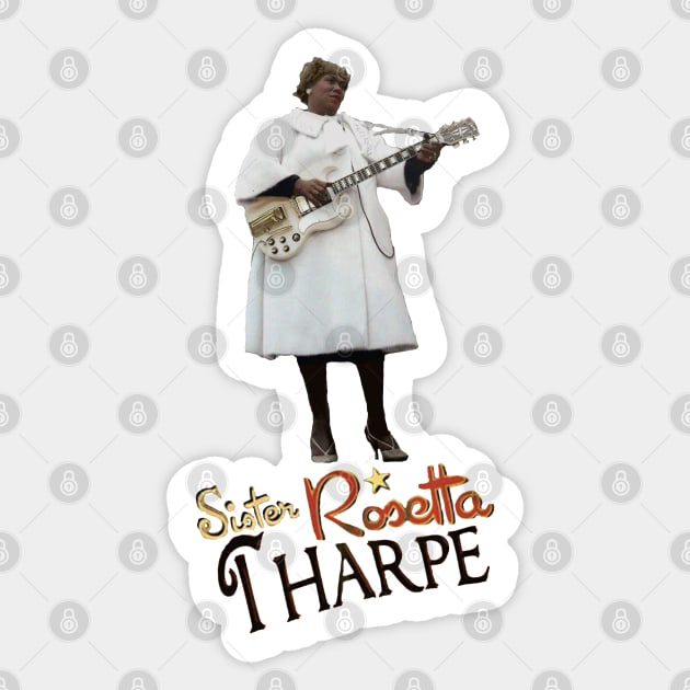 SISTER ROSETTA THARPE ROCK N ROLL Sticker by Luckythelab